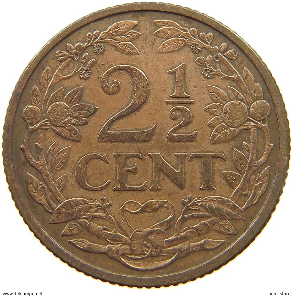 NETHERLANDS 2 1/2 CENTS 1912 #a011 0559 - 2.5 Cent