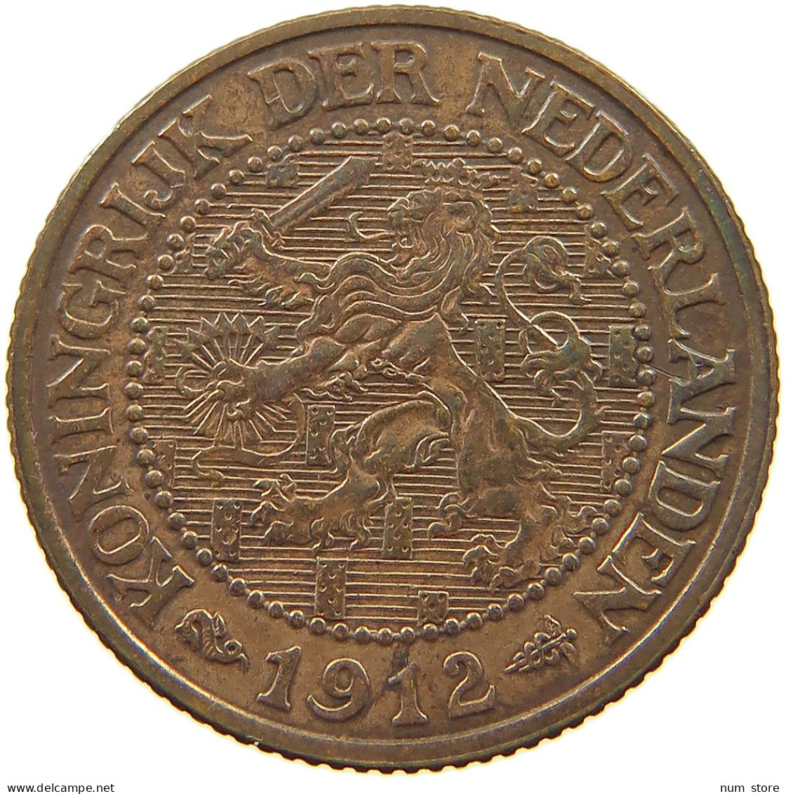 NETHERLANDS 2 1/2 CENTS 1912 #a011 0559 - 2.5 Centavos