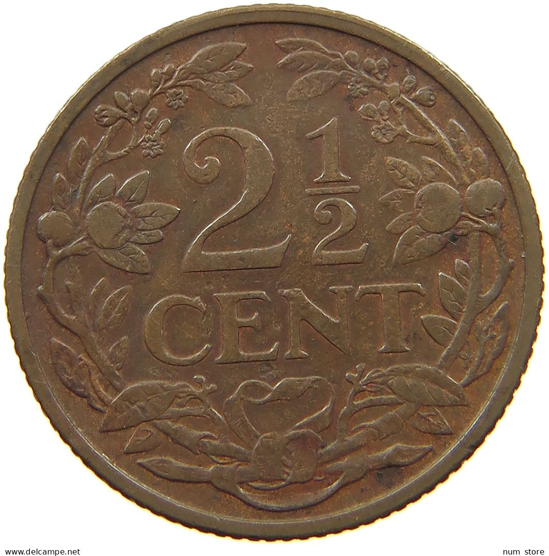 NETHERLANDS 2 1/2 CENTS 1912 #a011 0585 - 2.5 Cent