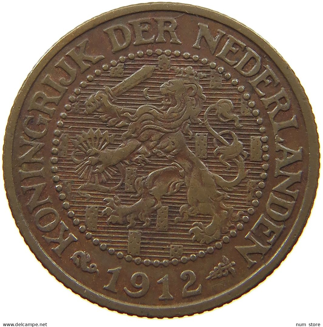 NETHERLANDS 2 1/2 CENTS 1912 #a011 0585 - 2.5 Centavos