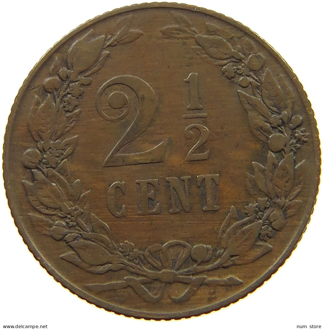 NETHERLANDS 2 1/2 CENTS 1905 #a085 0115 - 2.5 Cent