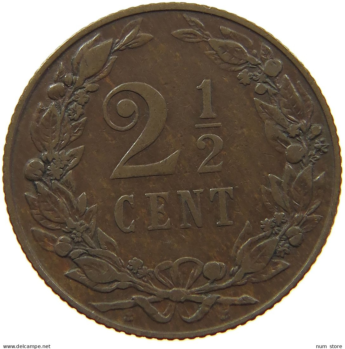NETHERLANDS 2 1/2 CENTS 1906 #s008 0005 - 2.5 Centavos