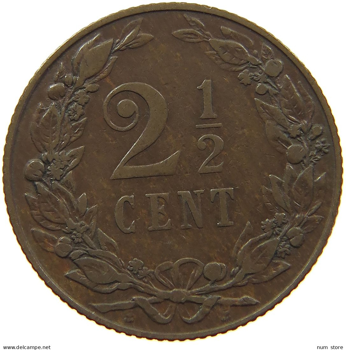 NETHERLANDS 2 1/2 CENTS 1906 #s008 0005 - 2.5 Cent