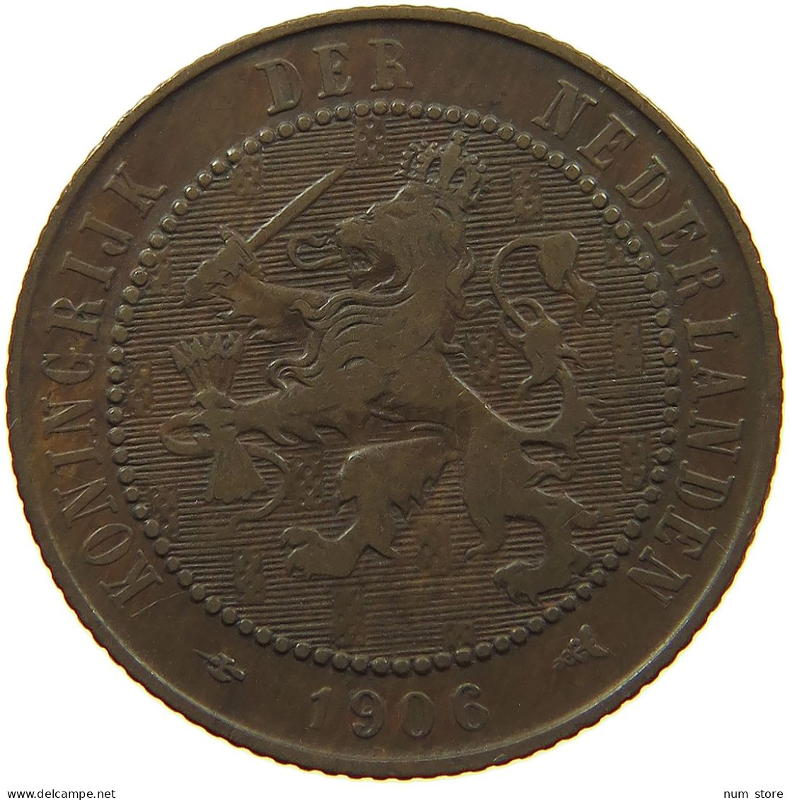 NETHERLANDS 2 1/2 CENTS 1906 #s008 0005 - 2.5 Centavos