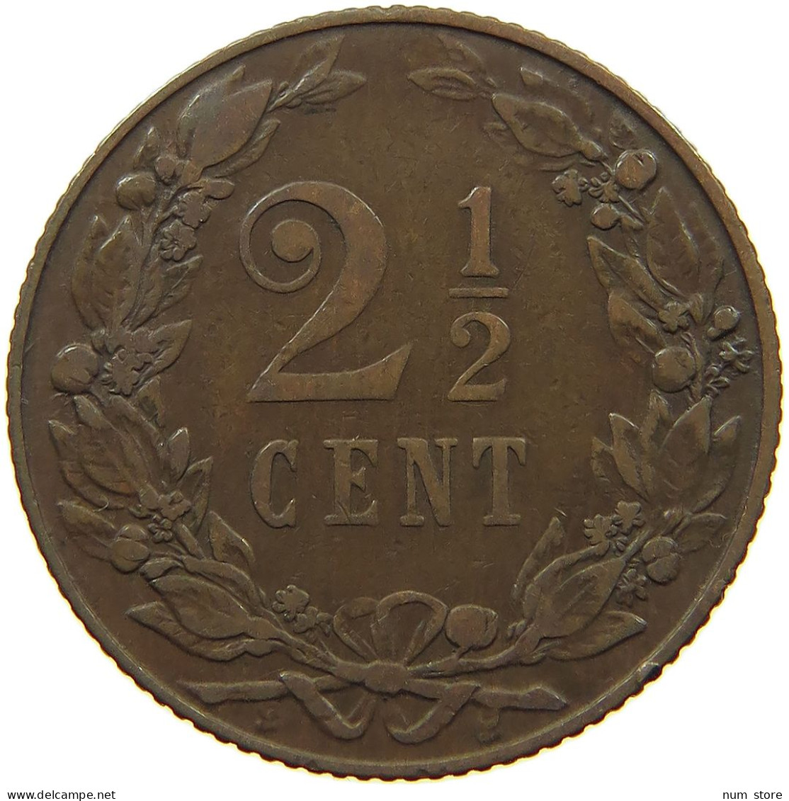NETHERLANDS 2 1/2 CENTS 1906 #a075 0263 - 2.5 Cent