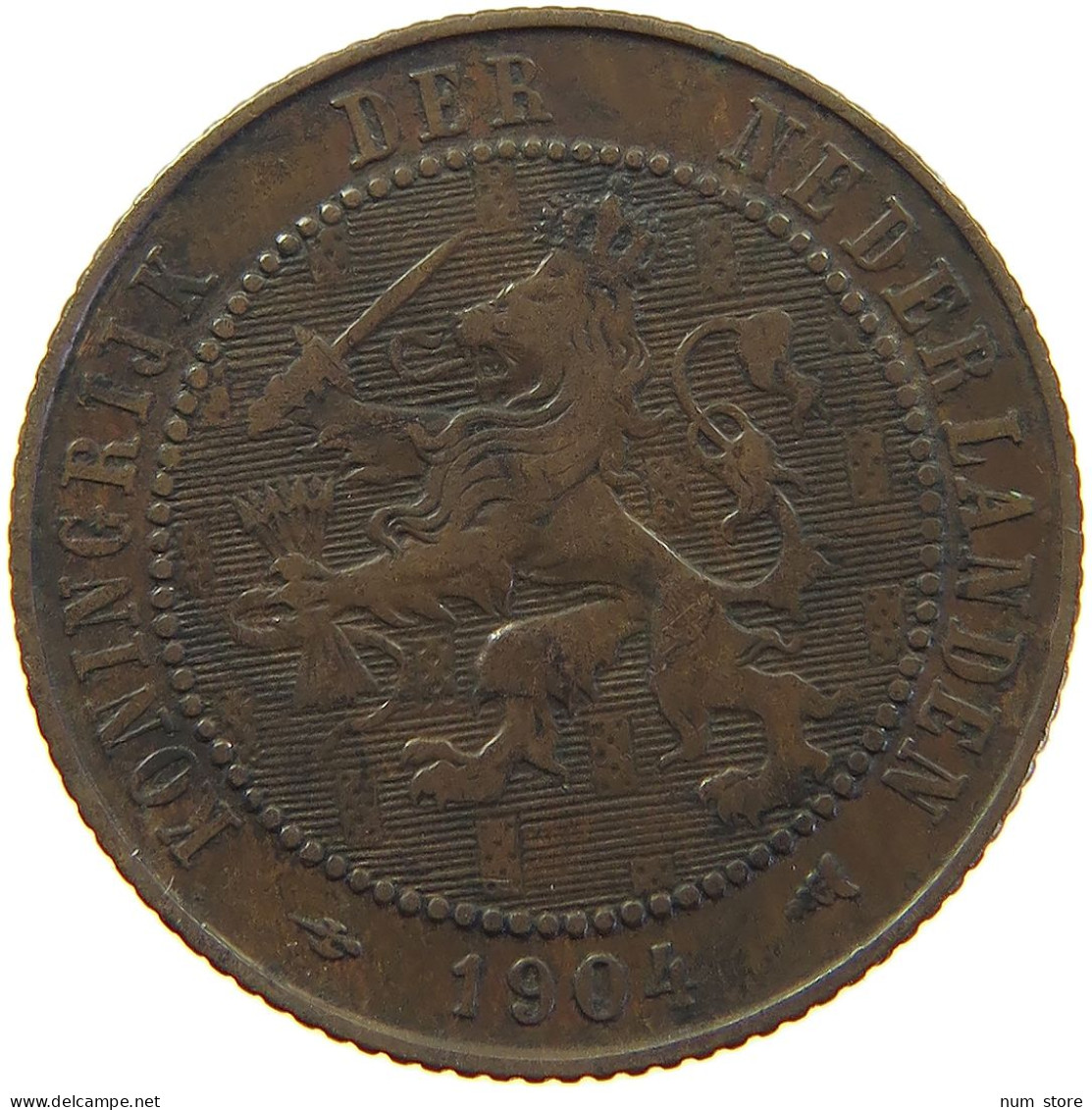 NETHERLANDS 2 1/2 CENTS 1904 #c063 0559 - 2.5 Cent