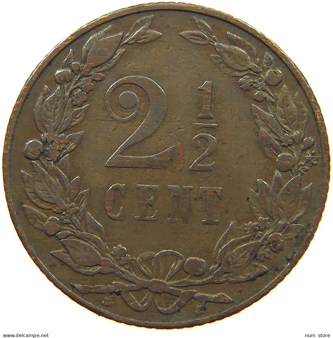 NETHERLANDS 2 1/2 CENTS 1905 #s078 0347 - 2.5 Cent