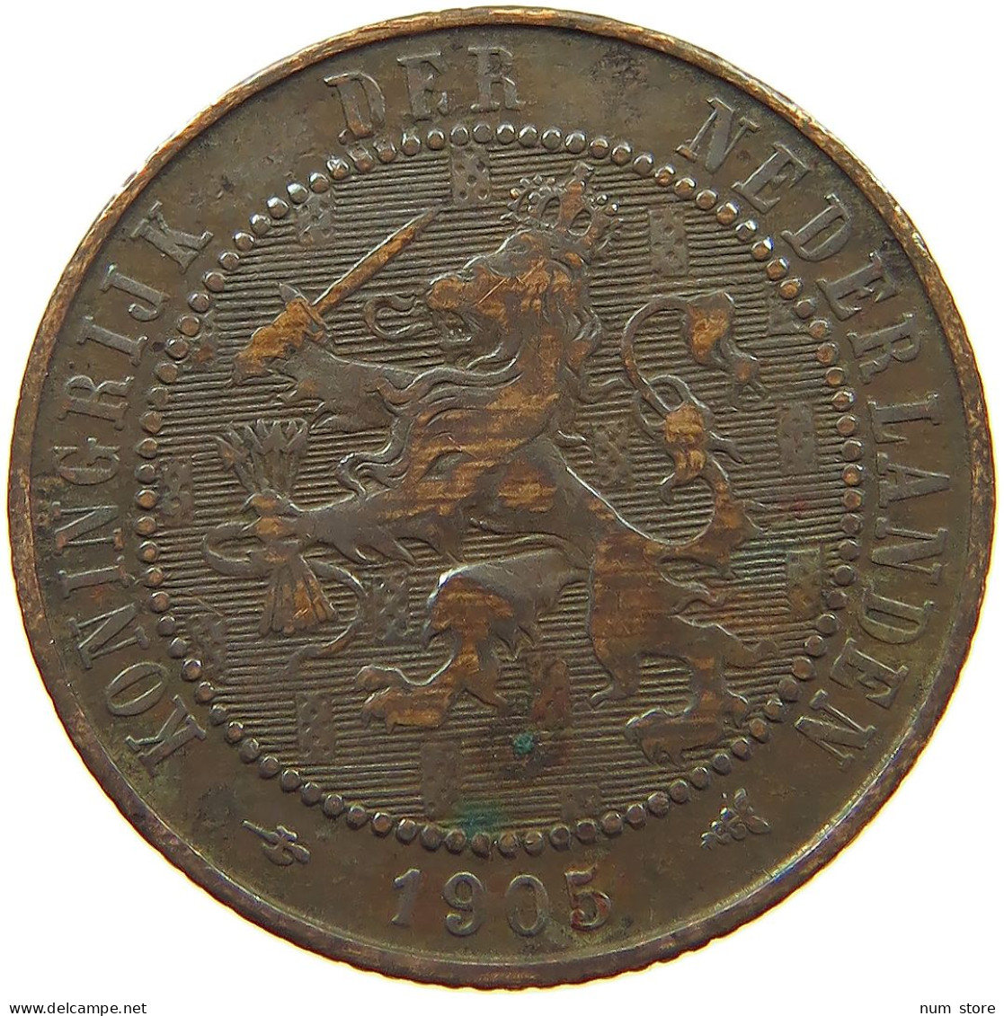 NETHERLANDS 2 1/2 CENTS 1905 #s078 0347 - 2.5 Cent