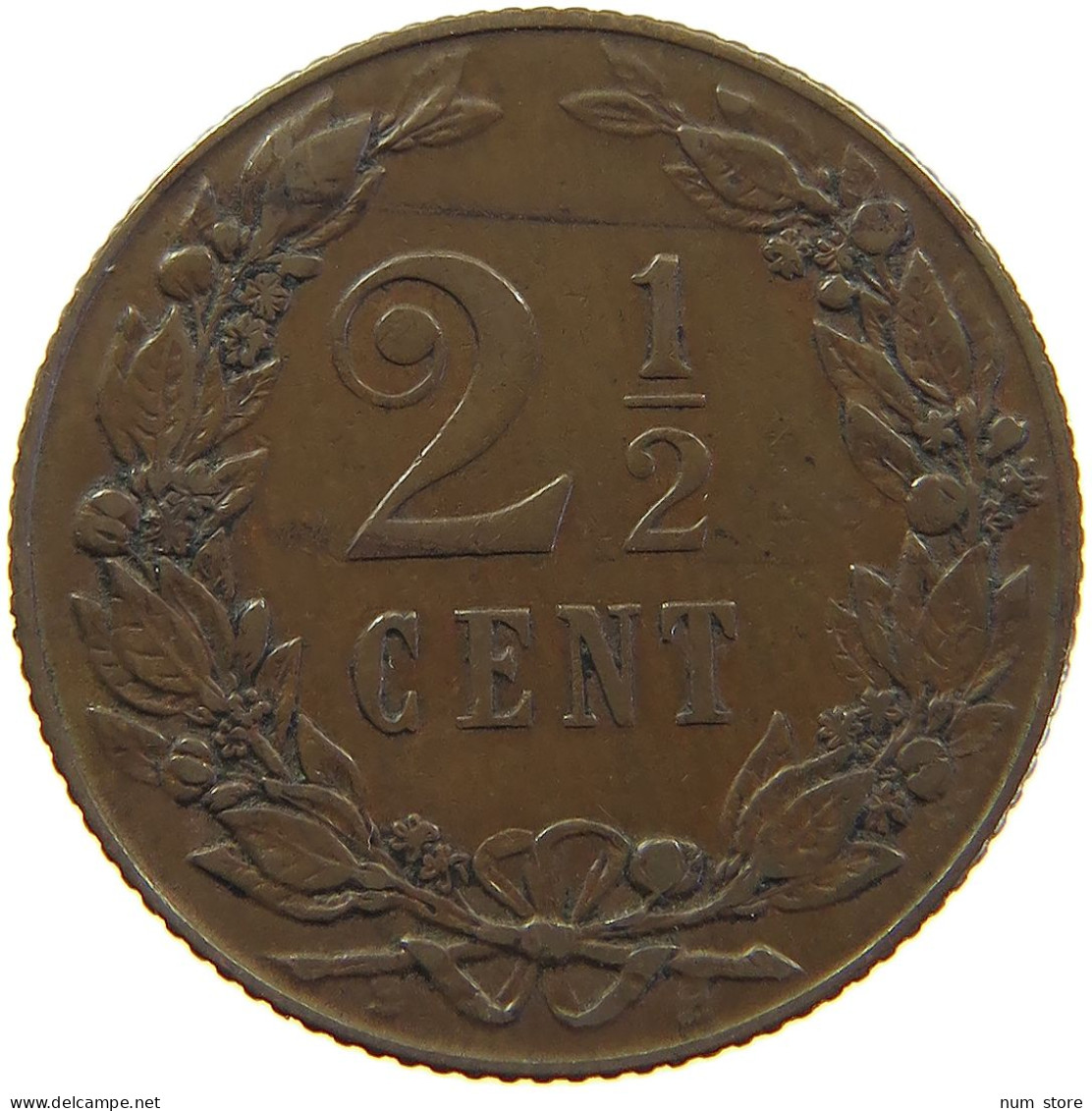 NETHERLANDS 2 1/2 CENTS 1905 #s024 0079 - 2.5 Centavos