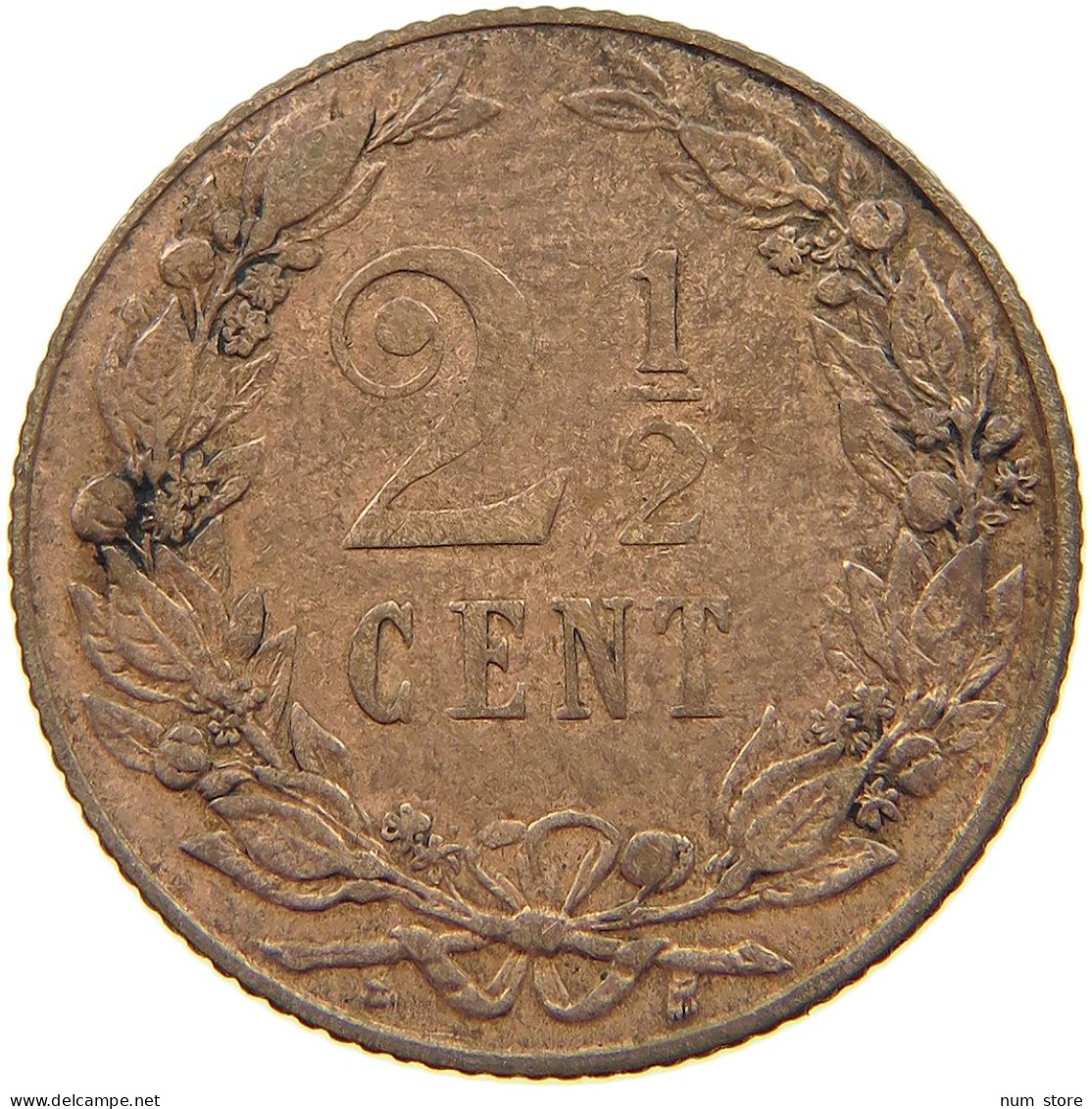 NETHERLANDS 2 1/2 CENTS 1906 #a011 0583 - 2.5 Cent