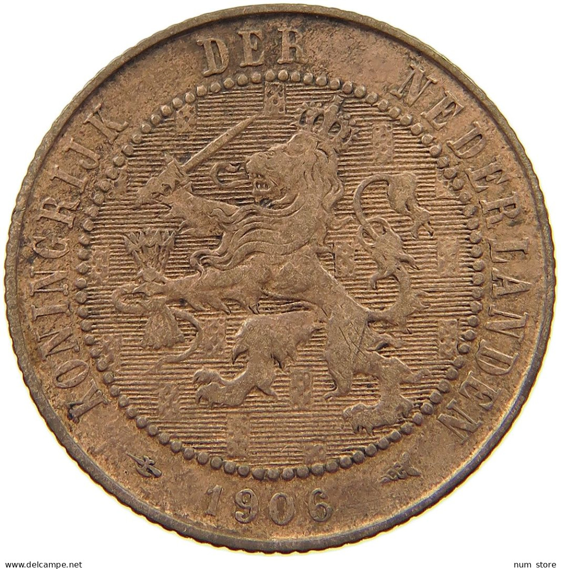 NETHERLANDS 2 1/2 CENTS 1906 #a011 0583 - 2.5 Cent