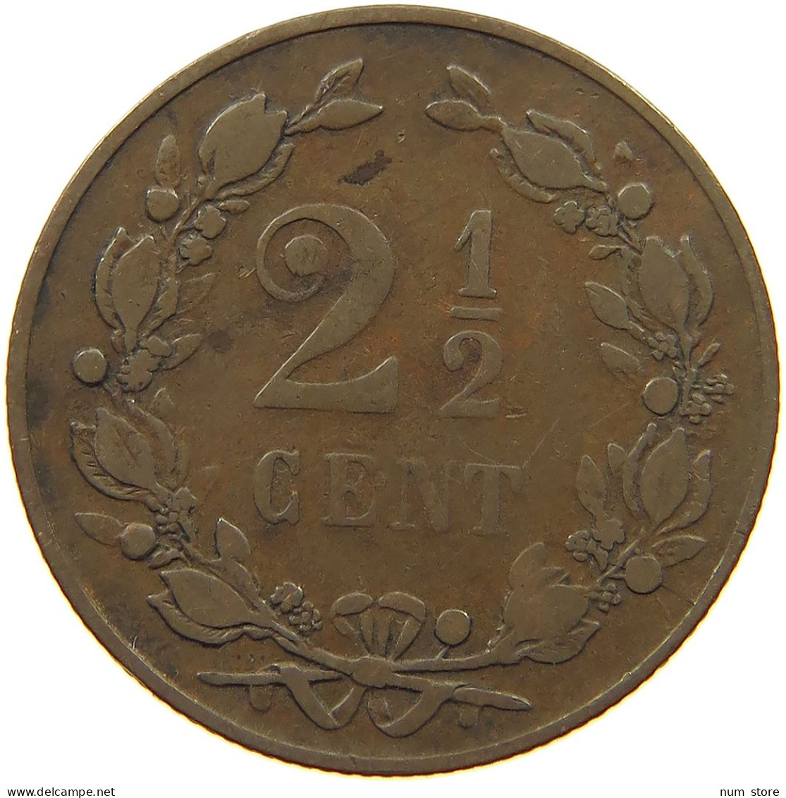 NETHERLANDS 2 1/2 CENTS 1898 #a011 0581 - 2.5 Cent