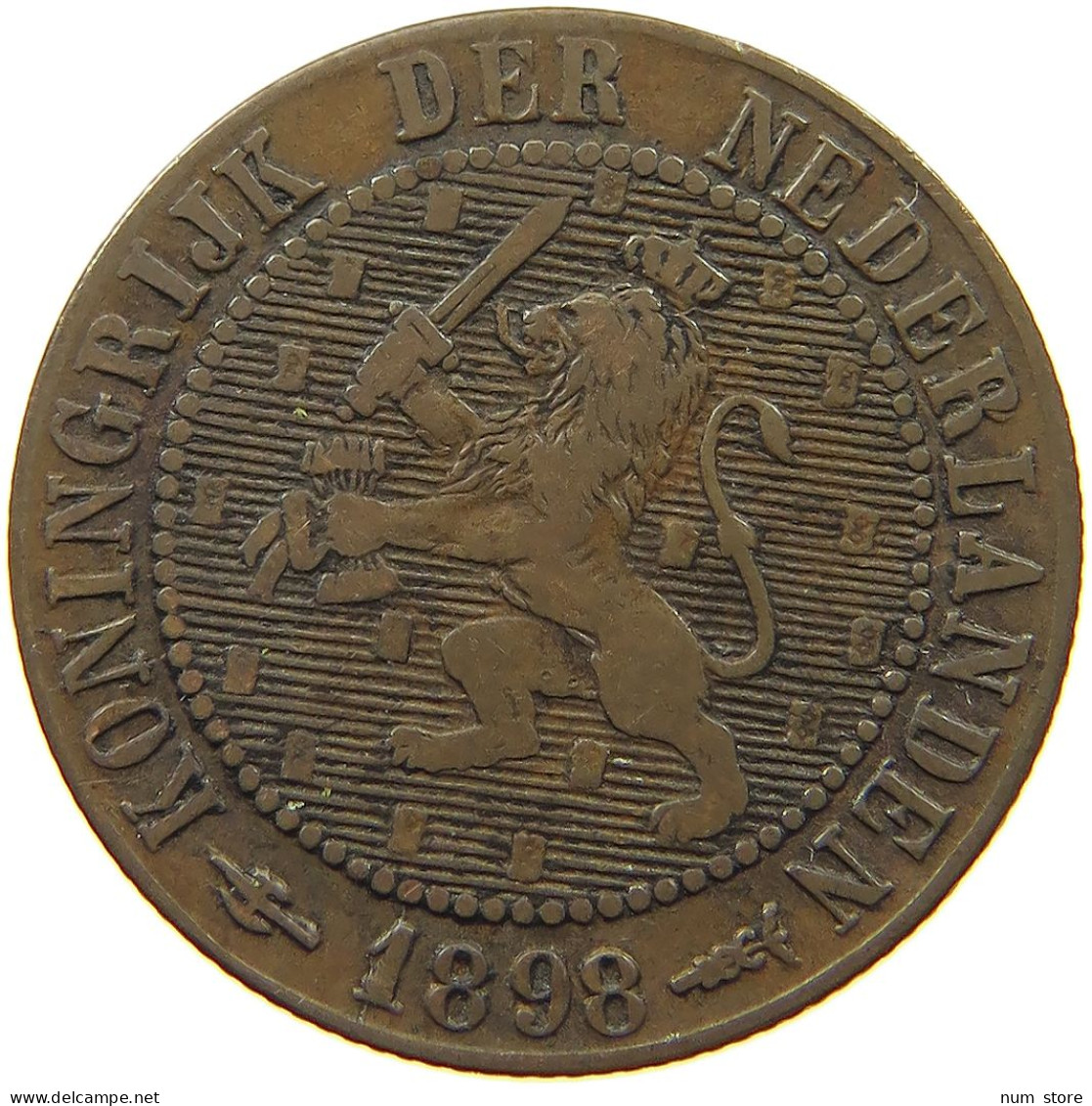 NETHERLANDS 2 1/2 CENTS 1898 #a011 0581 - 2.5 Cent