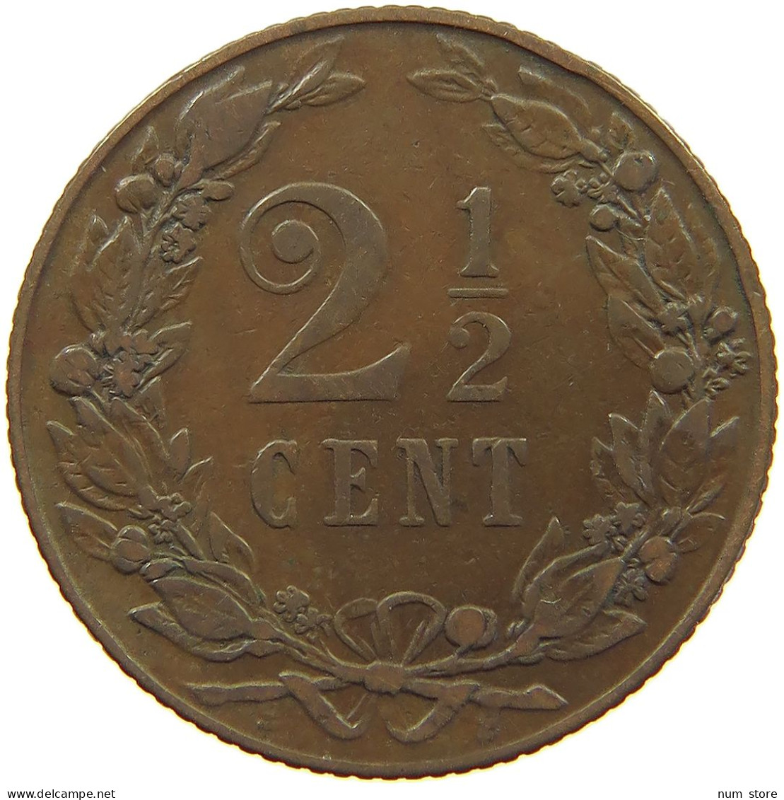 NETHERLANDS 2 1/2 CENTS 1903 #c052 0509 - 2.5 Centavos