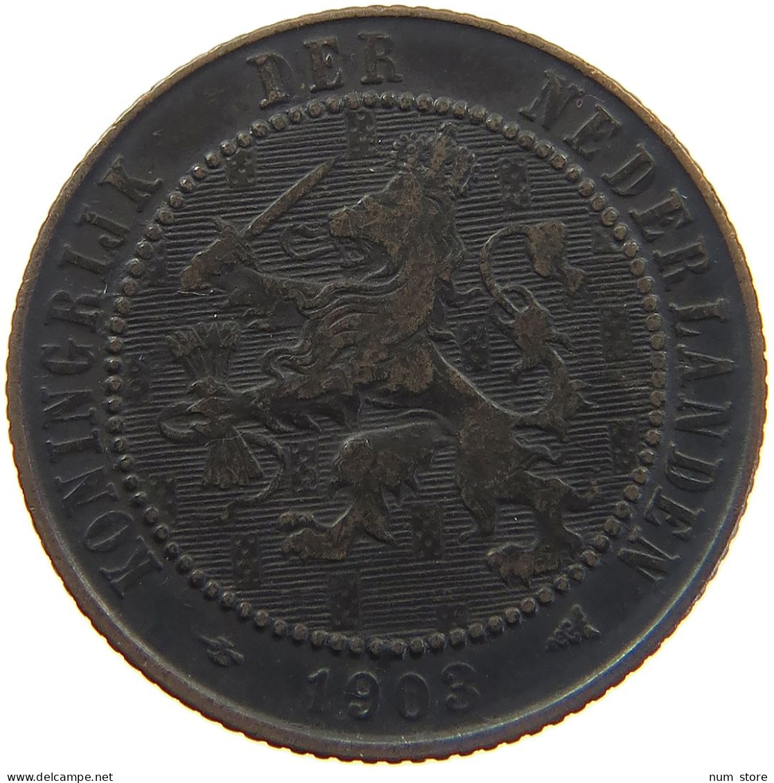 NETHERLANDS 2 1/2 CENTS 1903 #a062 0555 - 2.5 Cent