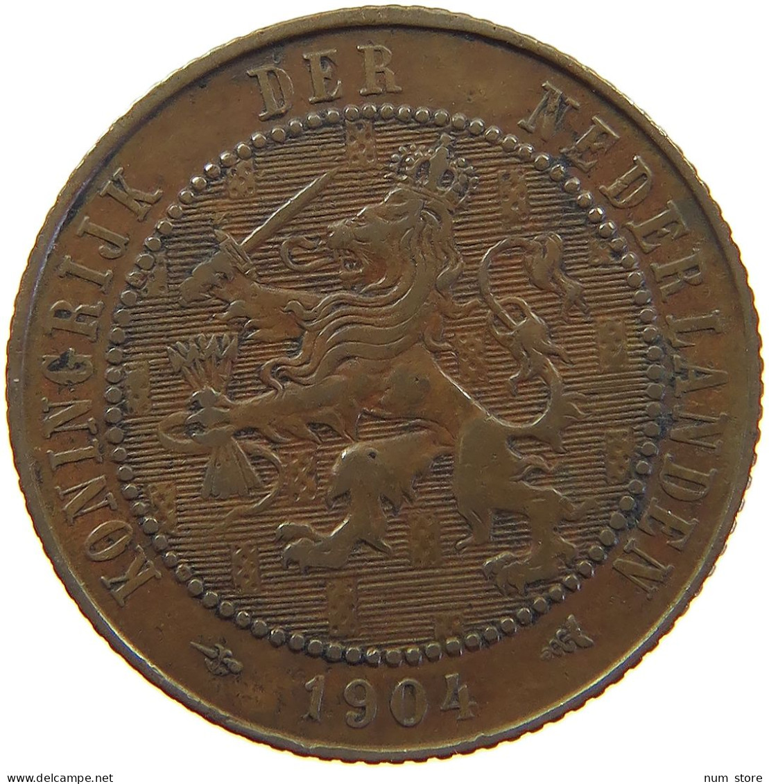 NETHERLANDS 2 1/2 CENTS 1904 #c063 0557 - 2.5 Cent