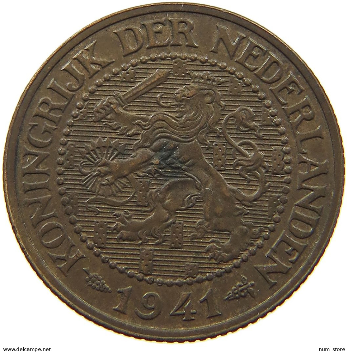 NETHERLANDS 2 1/2 CENT 1941 TOP #a011 0011 - 2.5 Cent