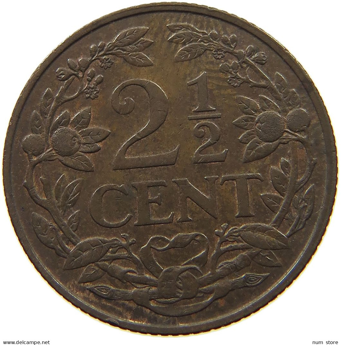 NETHERLANDS 2 1/2 CENT 1941 #s050 0359 - 2.5 Centavos