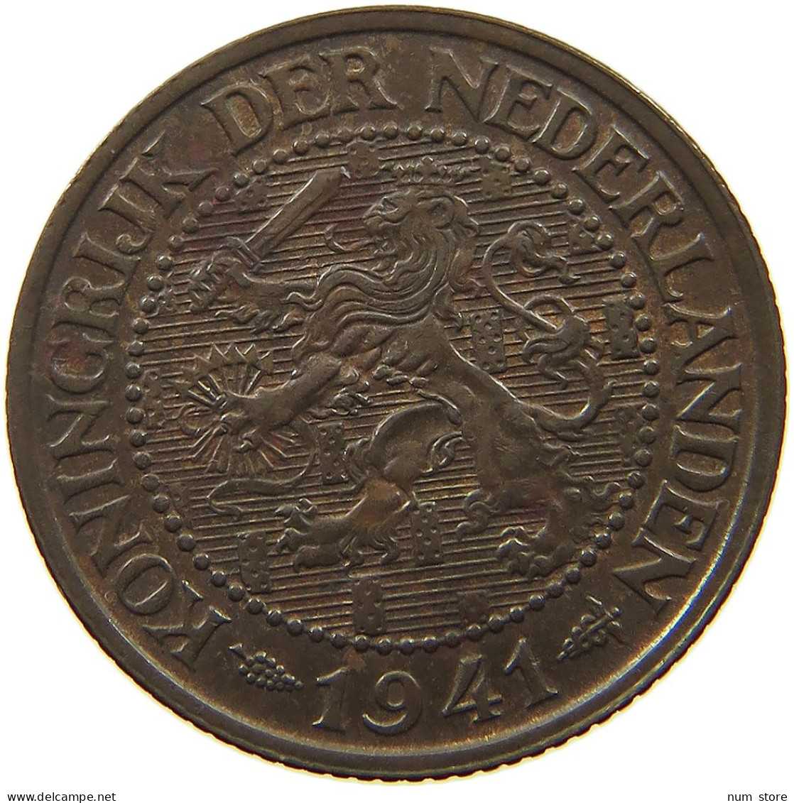 NETHERLANDS 2 1/2 CENT 1941 #s050 0359 - 2.5 Centavos