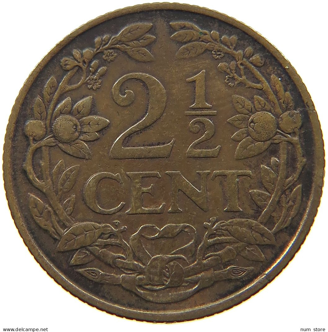 NETHERLANDS 2 1/2 CENT 1941 #a032 0095 - 2.5 Centavos