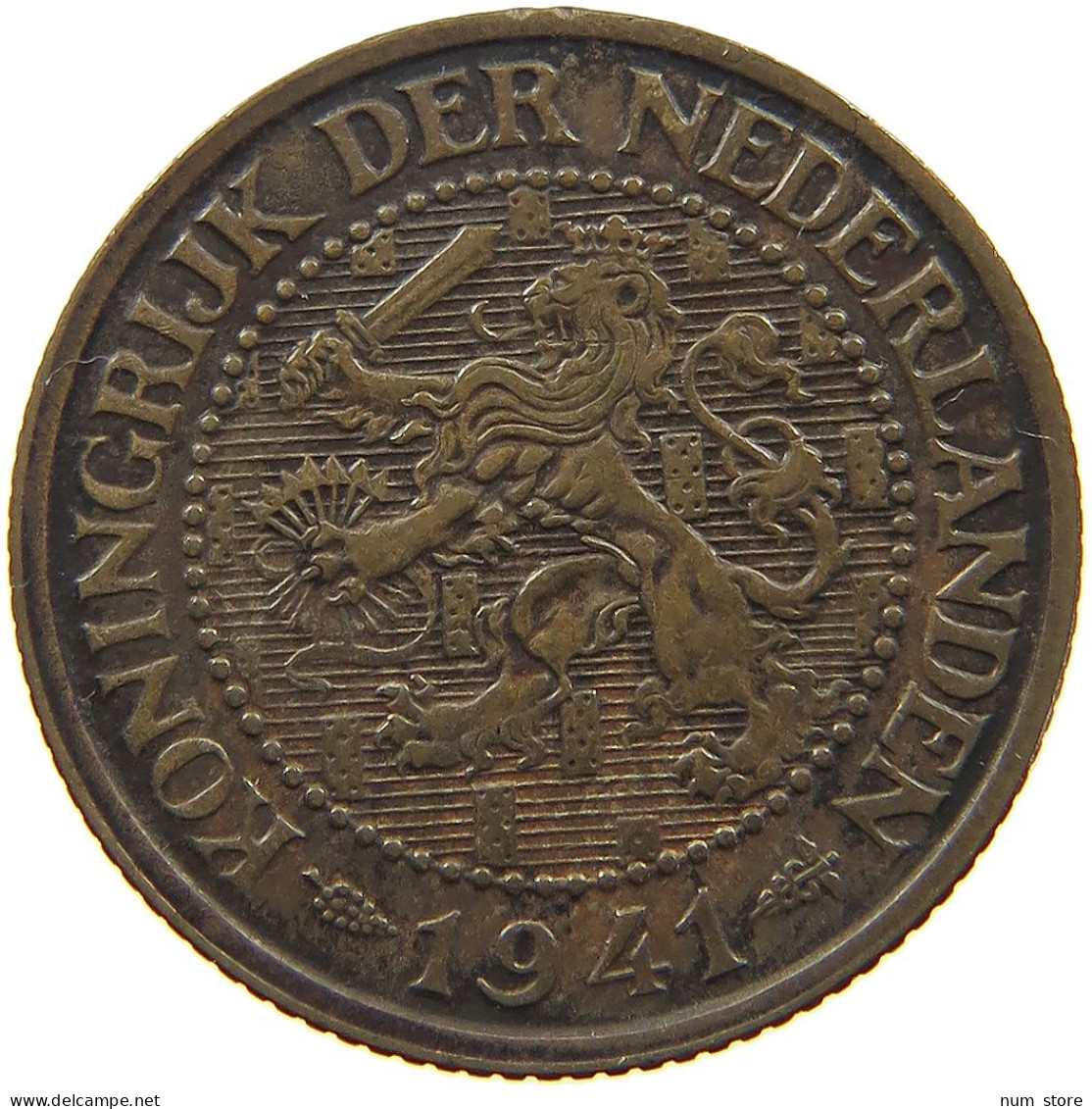 NETHERLANDS 2 1/2 CENT 1941 #a032 0095 - 2.5 Cent