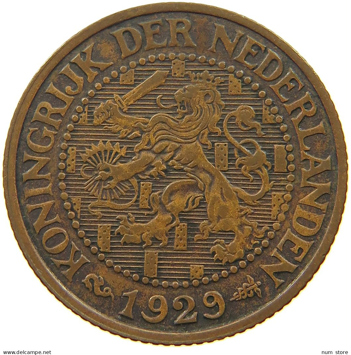 NETHERLANDS 2 1/2 CENT 1929 #a011 0071 - 2.5 Centavos