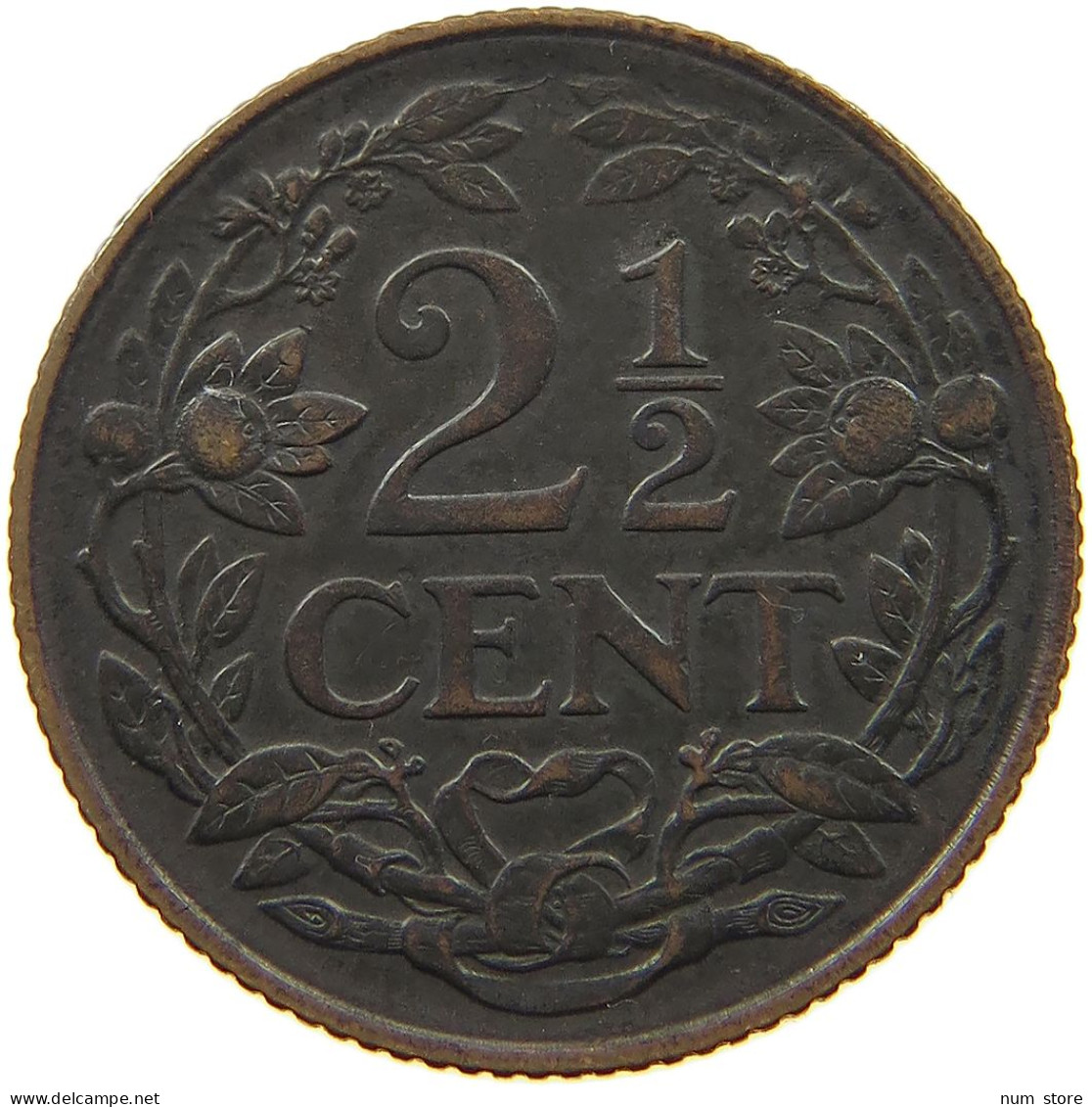 NETHERLANDS 2 1/2 CENT 1918 TOP #a011 0019 - 2.5 Centavos