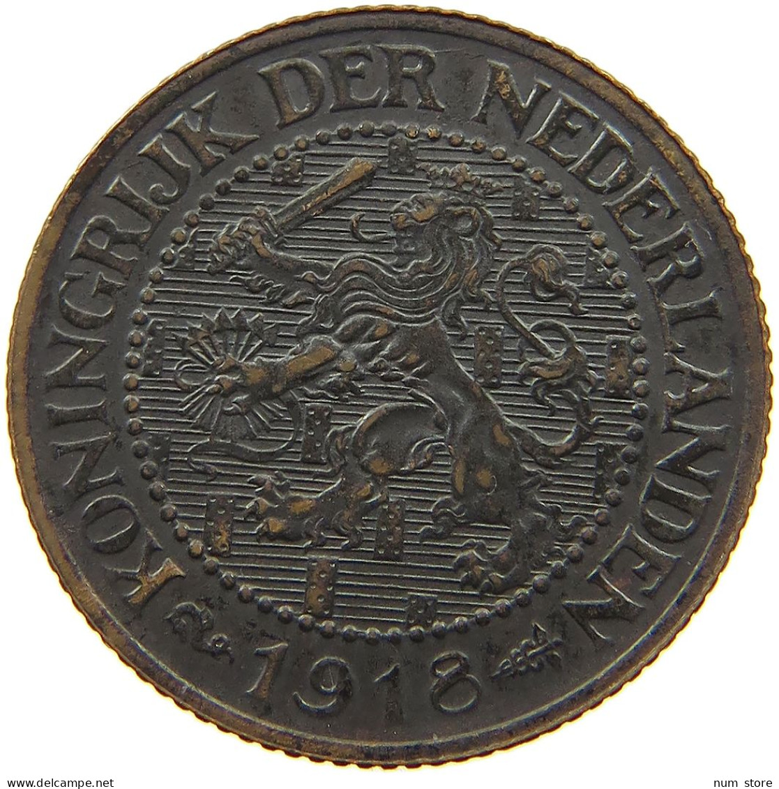 NETHERLANDS 2 1/2 CENT 1918 TOP #a011 0019 - 2.5 Centavos