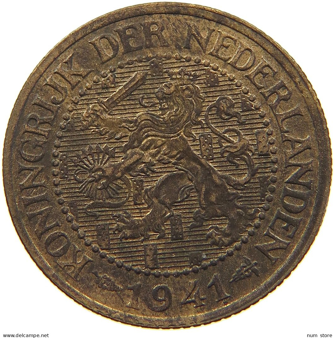 NETHERLANDS 2 1/2 CENT 1941 #a051 0045 - 2.5 Centavos