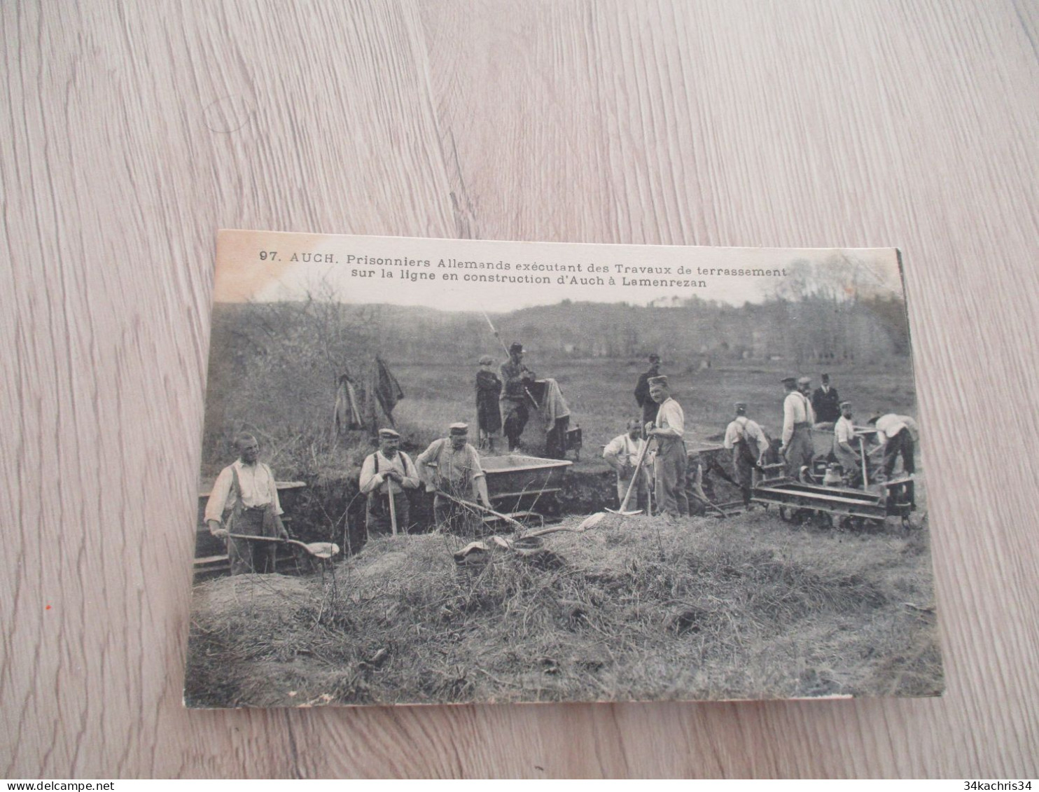 CPA 32 Gers Auch Prisonniersallemands Exécutat Des Travaux De Terrassement .....chemins De Fer - Auch