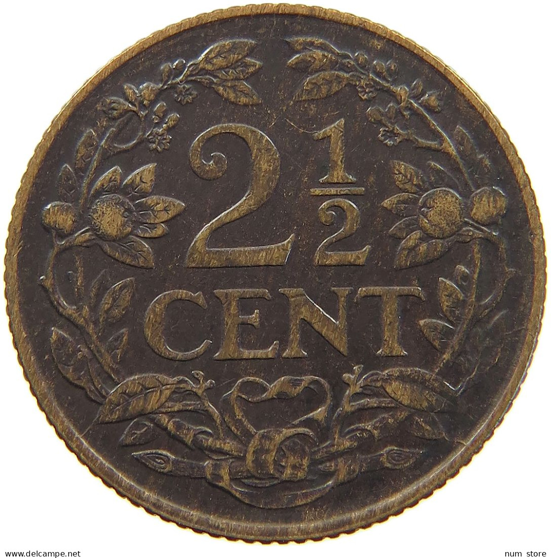 NETHERLANDS 2 1/2 CENT 1916 #c052 0025 - 2.5 Centavos