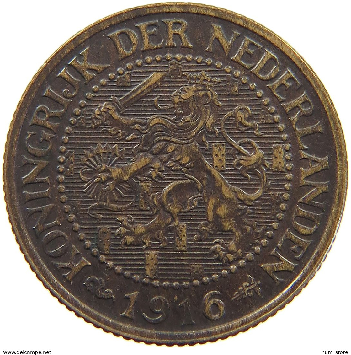 NETHERLANDS 2 1/2 CENT 1916 #c052 0025 - 2.5 Cent