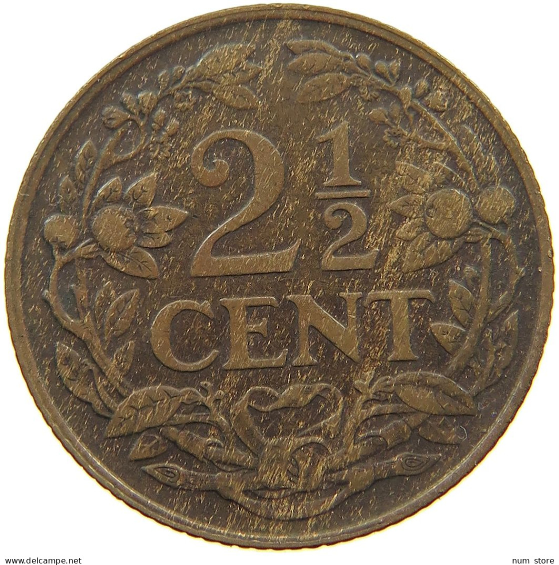 NETHERLANDS 2 1/2 CENT 1919 #a011 0055 - 2.5 Centavos