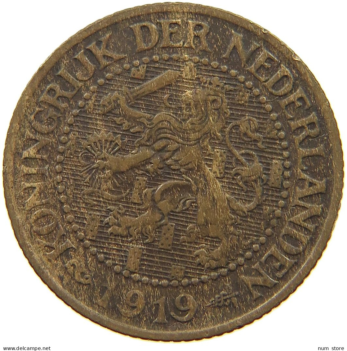NETHERLANDS 2 1/2 CENT 1919 #a011 0055 - 2.5 Centavos