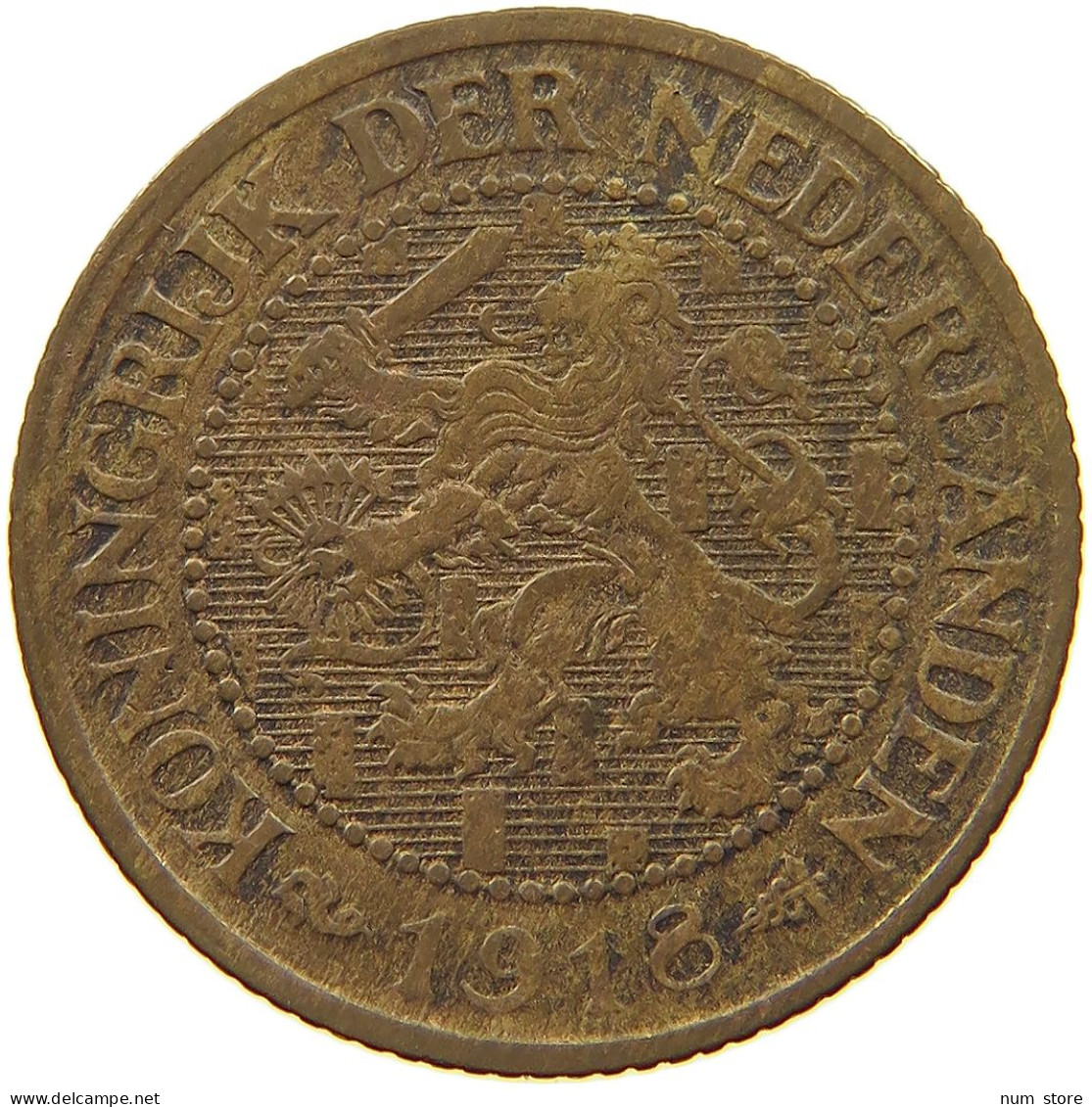 NETHERLANDS 2 1/2 CENT 1918 #a011 0065 - 2.5 Cent