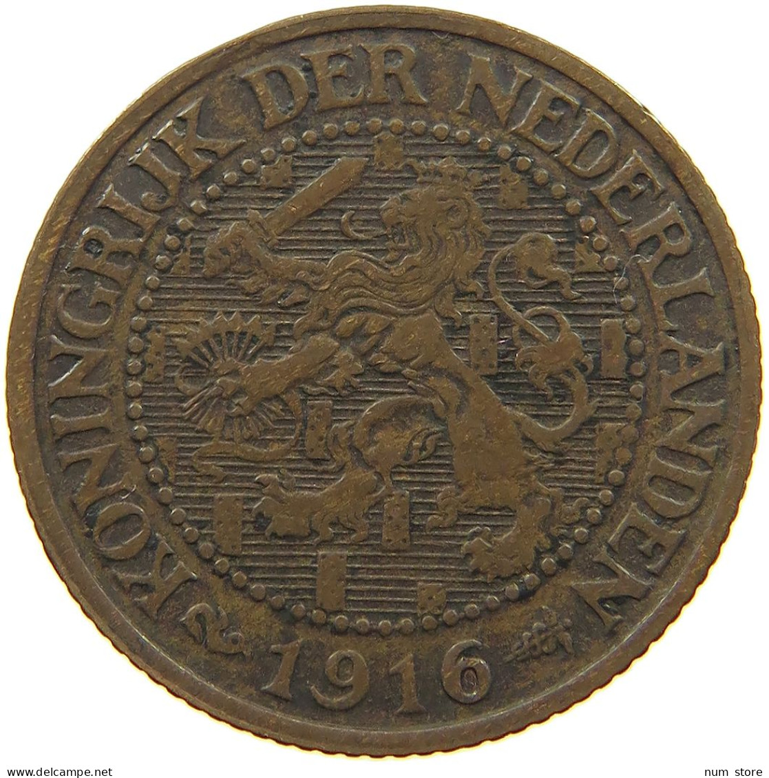 NETHERLANDS 2 1/2 CENT 1916 #a011 0031 - 2.5 Cent