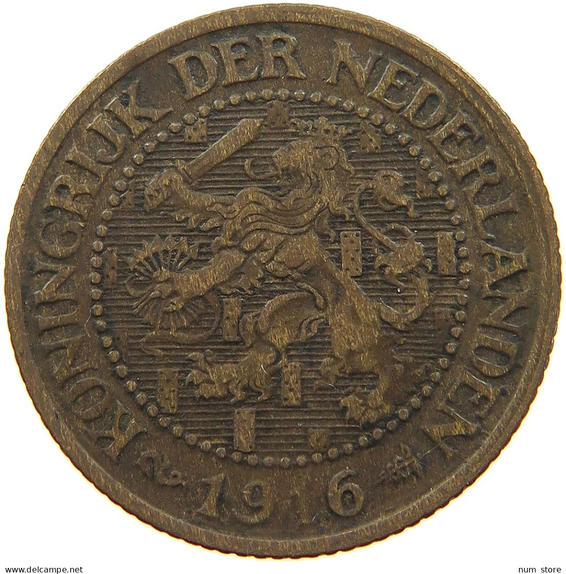 NETHERLANDS 2 1/2 CENT 1916 #a011 0073 - 2.5 Cent