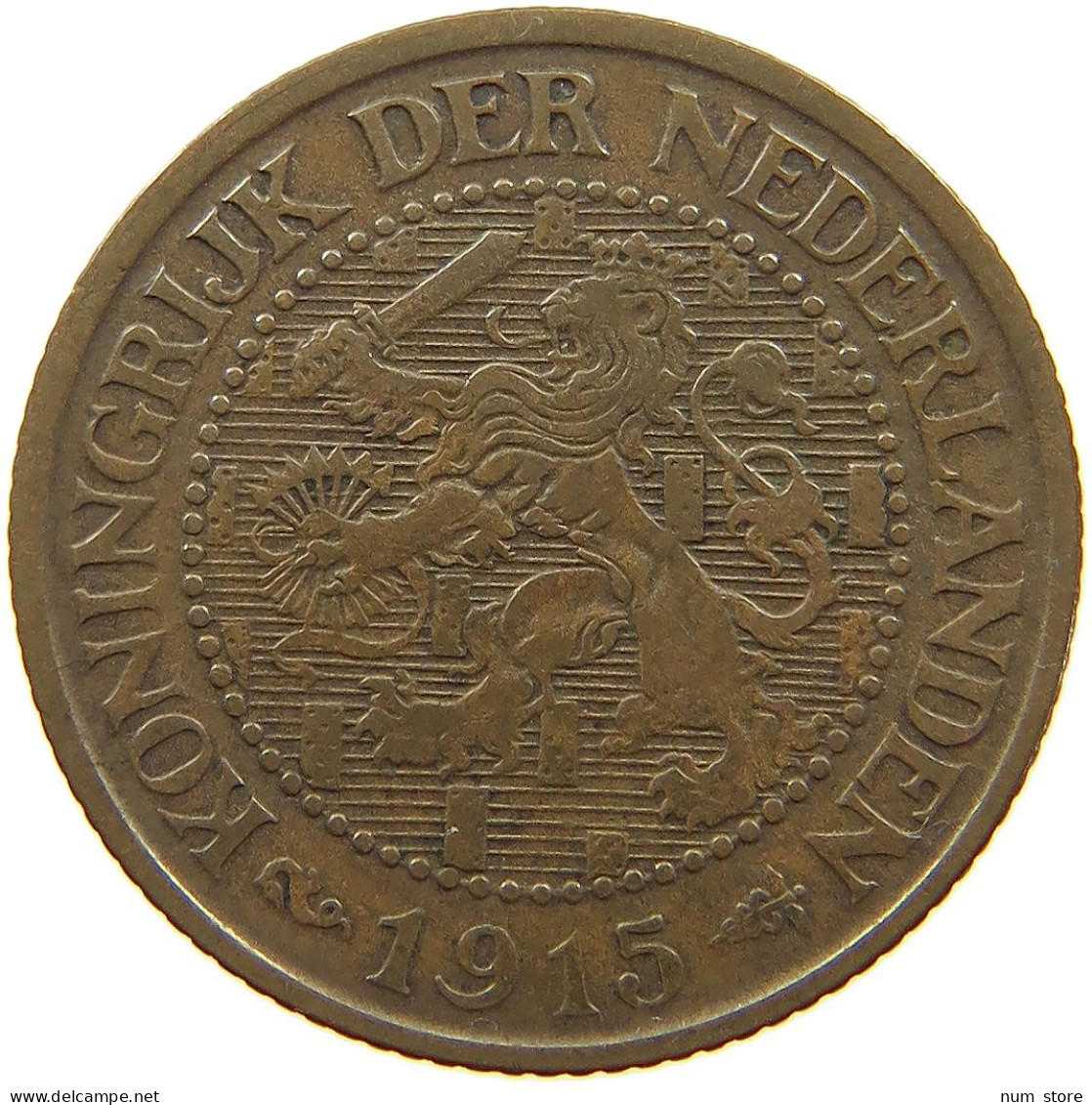 NETHERLANDS 2 1/2 CENT 1915 #a011 0029 - 2.5 Centavos