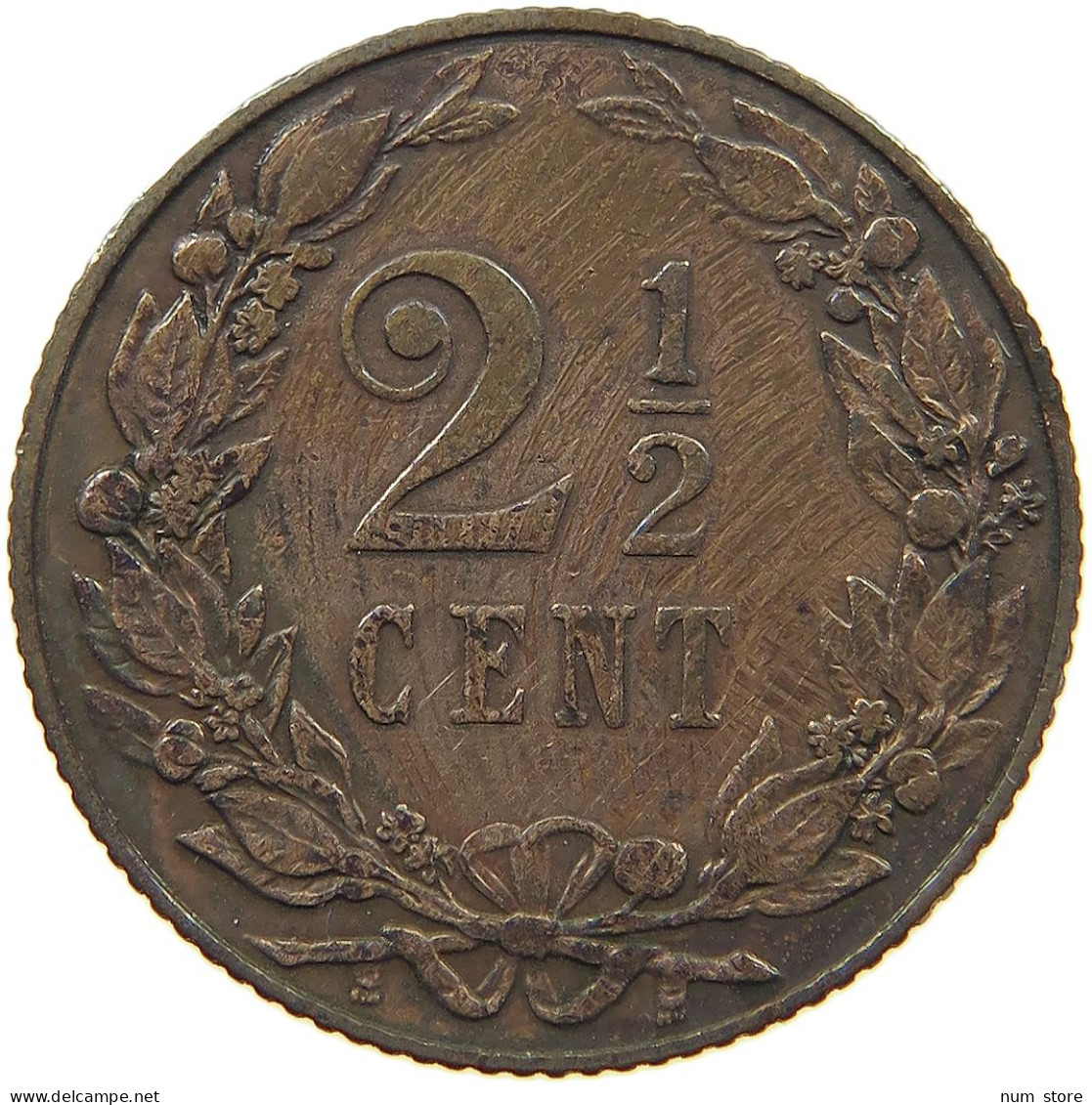 NETHERLANDS 2 1/2 CENT 1906 #c080 0517 - 2.5 Centavos