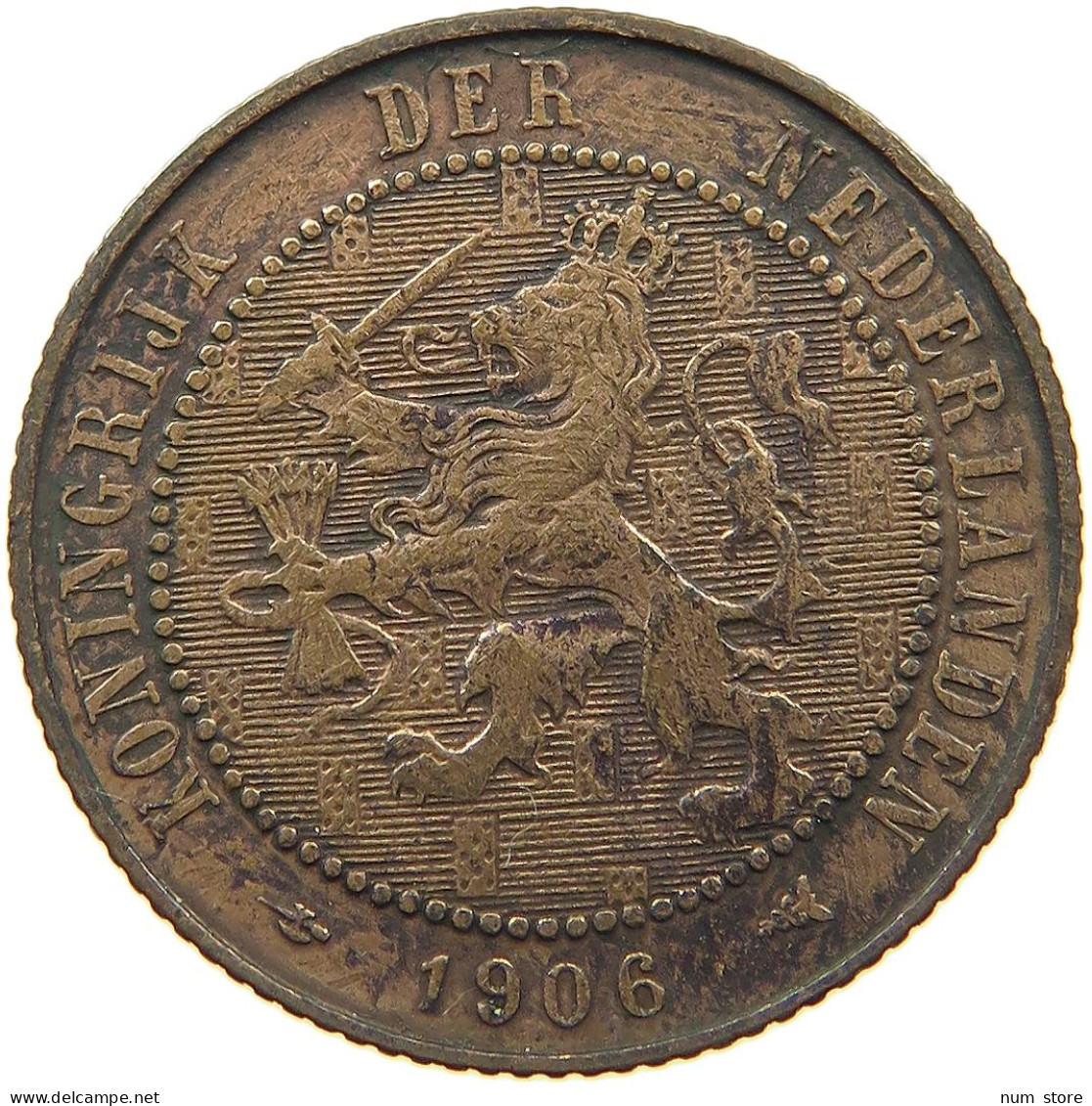 NETHERLANDS 2 1/2 CENT 1906 #c080 0517 - 2.5 Cent