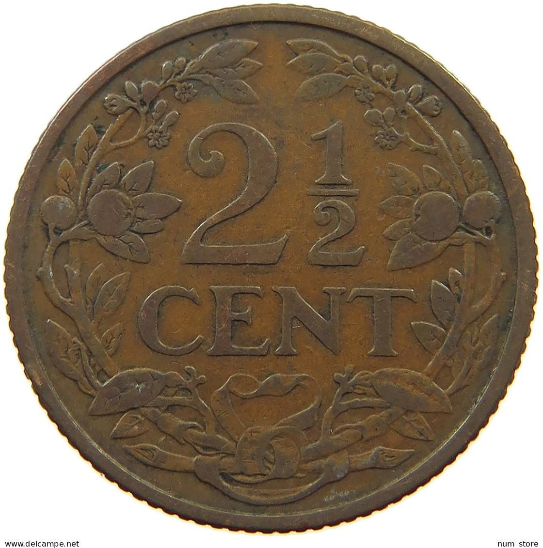 NETHERLANDS 2 1/2 CENT 1912 #a011 0069 - 2.5 Centavos