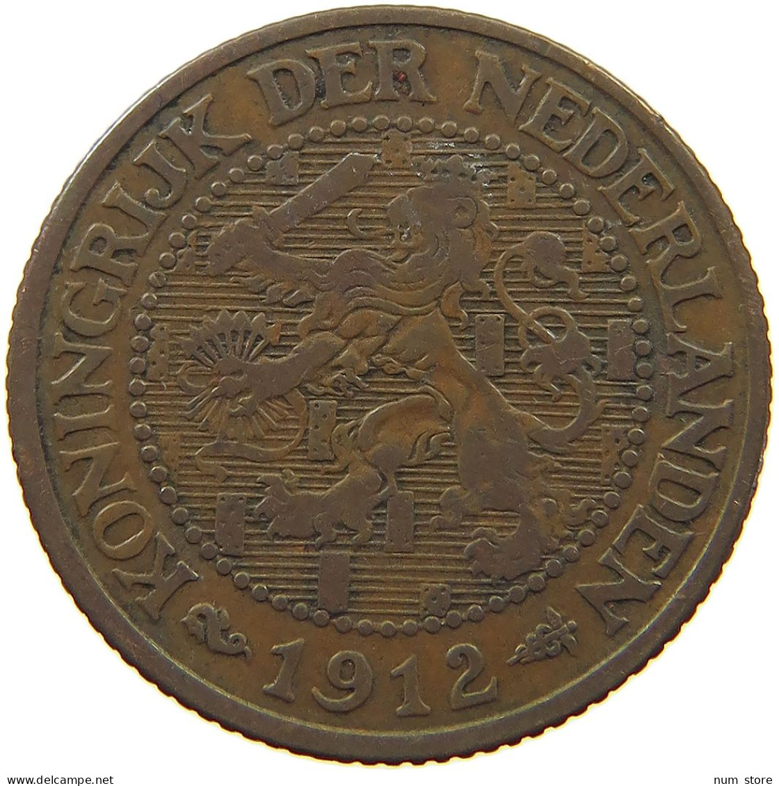 NETHERLANDS 2 1/2 CENT 1912 #a011 0069 - 2.5 Centavos