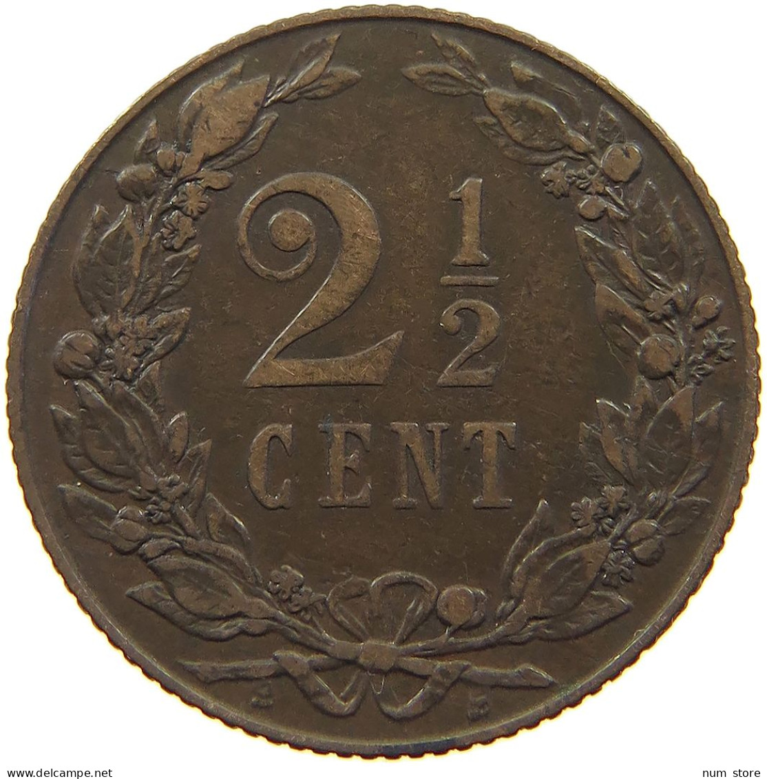 NETHERLANDS 2 1/2 CENT 1905 #a011 0051 - 2.5 Centavos