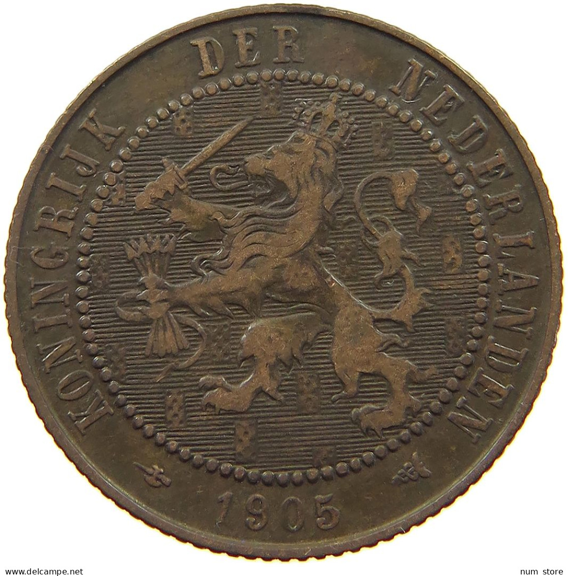 NETHERLANDS 2 1/2 CENT 1905 #a011 0051 - 2.5 Cent