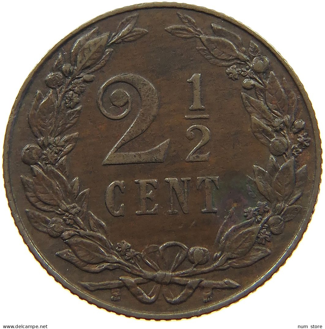 NETHERLANDS 2 1/2 CENT 1906 #a051 0047 - 2.5 Cent