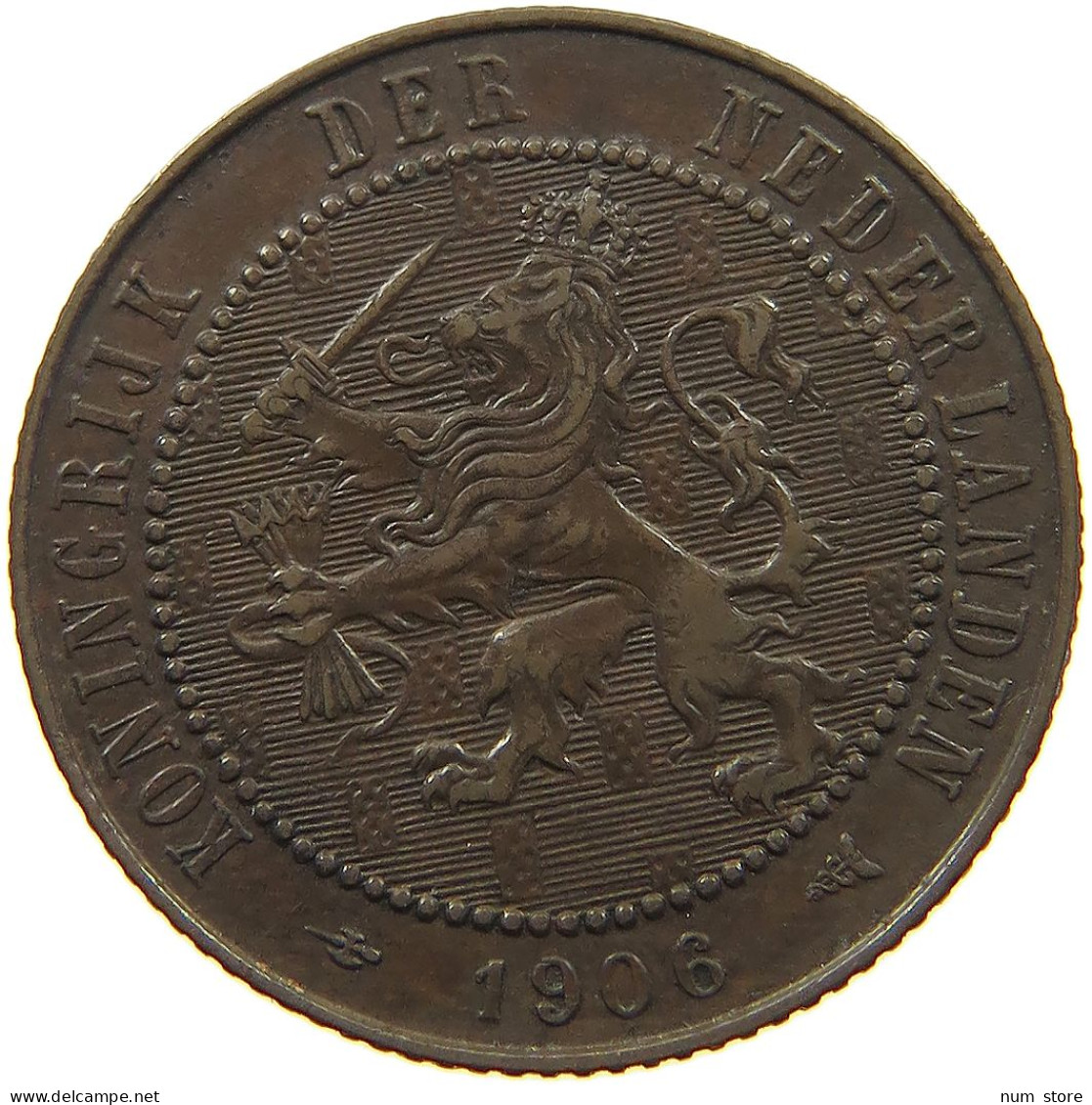 NETHERLANDS 2 1/2 CENT 1906 #a051 0047 - 2.5 Cent