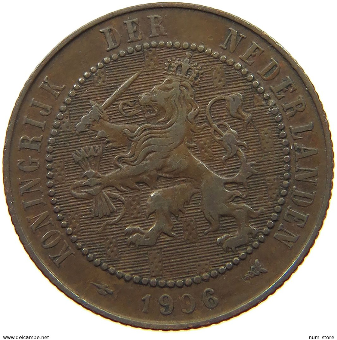 NETHERLANDS 2 1/2 CENT 1906 #a011 0043 - 2.5 Cent