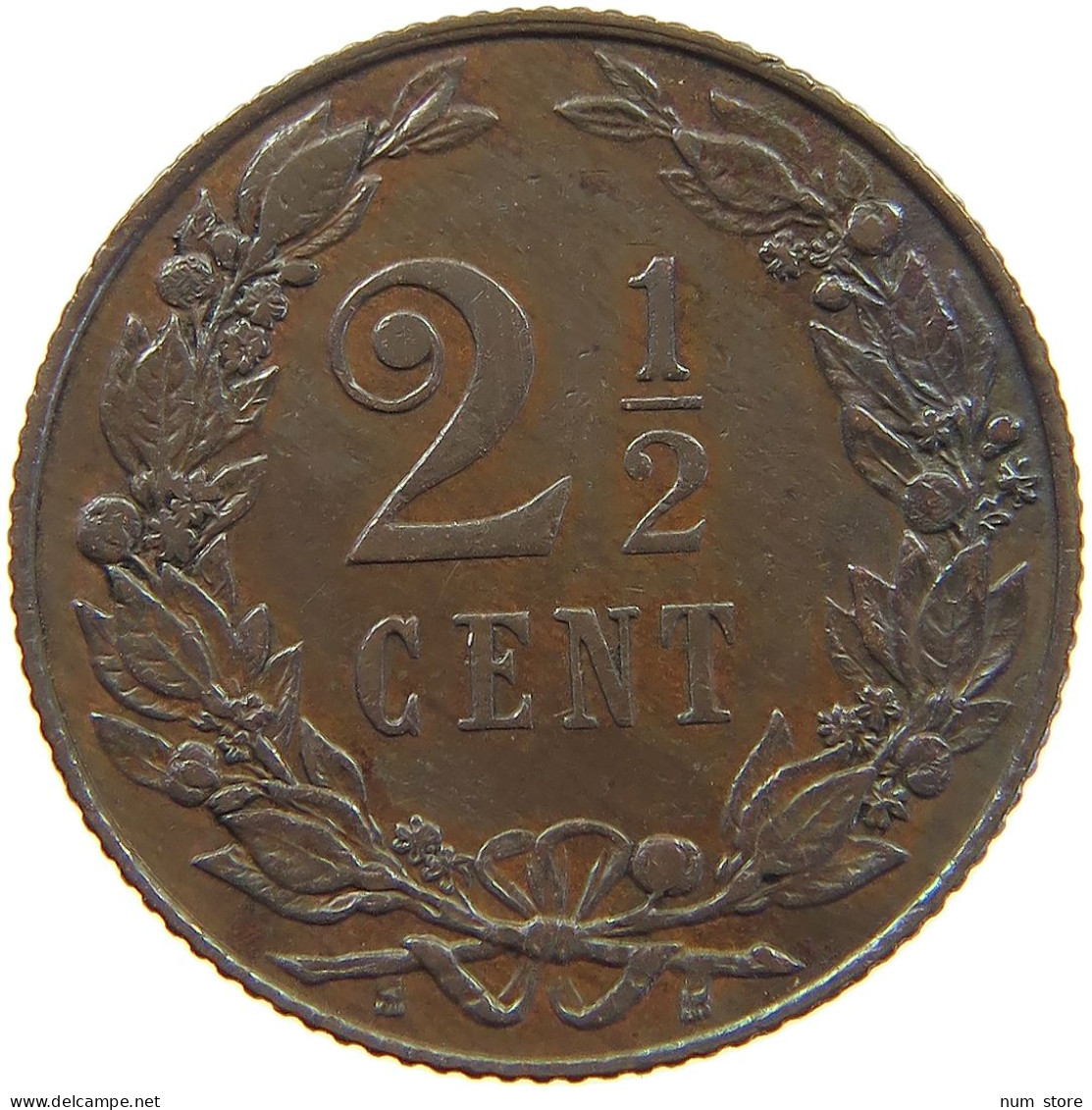 NETHERLANDS 2 1/2 CENT 1906 #c039 0033 - 2.5 Centavos