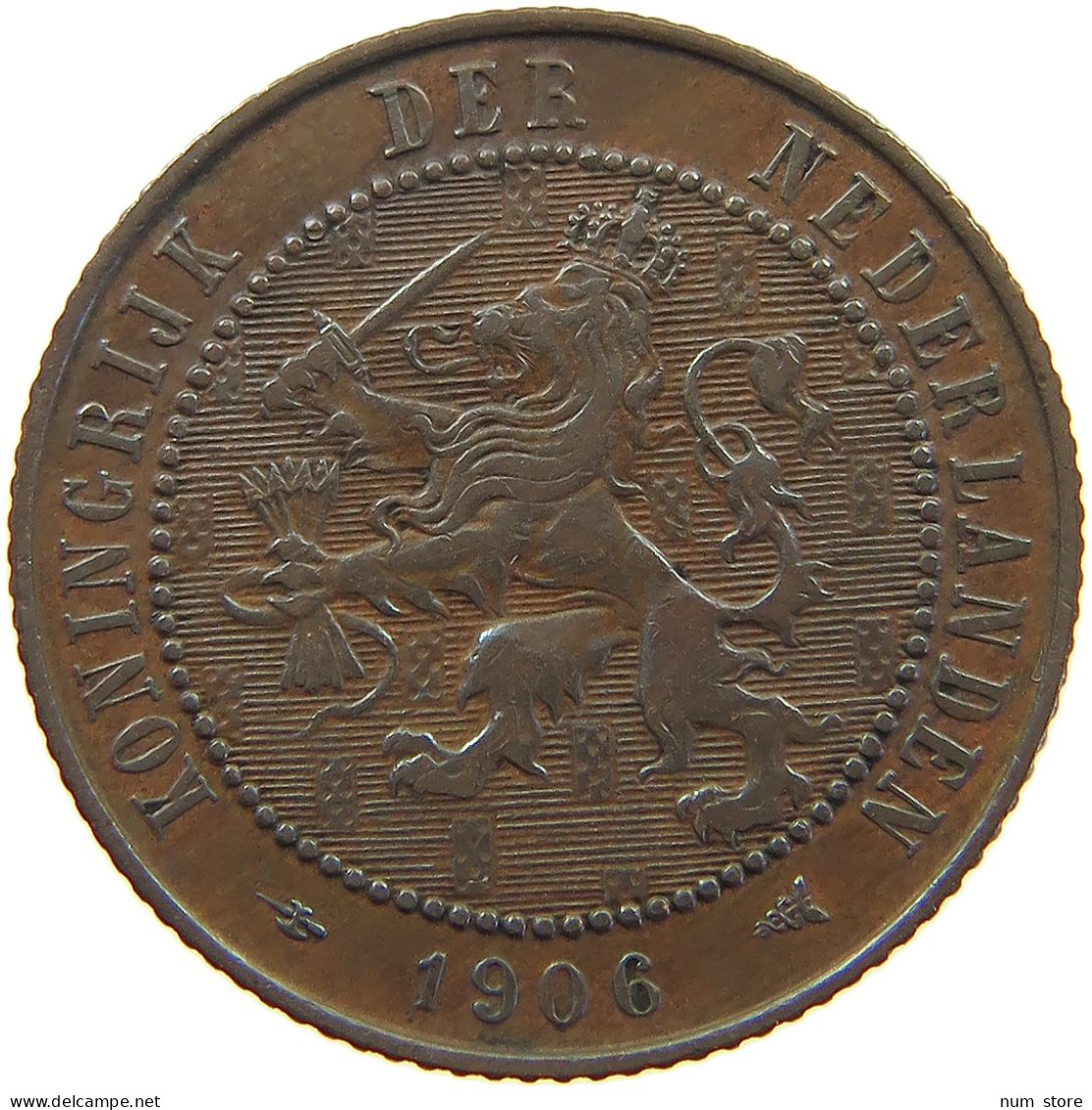 NETHERLANDS 2 1/2 CENT 1906 #c039 0033 - 2.5 Cent