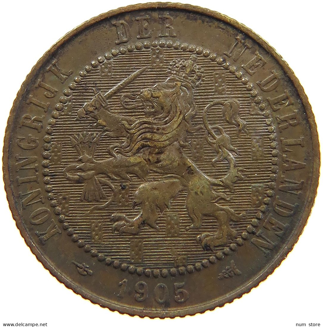 NETHERLANDS 2 1/2 CENT 1905 #c022 0037 - 2.5 Centavos